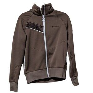 Columbia vintage zipper front track jacket fleece women's size XL